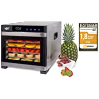 Deshidratador Alimentos Acero Inoxidable • Temporizador 24 horas • Temperatura: 35 a 75ºC + EXTRA: 1x Malla fina y 1x…